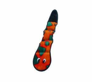 Outward Hound Invincibles Plush Snake Stuffing-free Durable Dog Toy