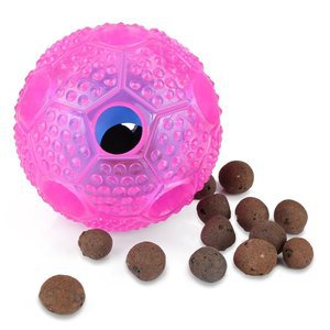 Rosmax Interactive Dog Toy - IQ Treat Ball Food Dispensing Toys for Small Medium Large Dogs Durable Chew Ball - Nontoxic Rubber and Bouncy Dog Ball - Ball Shape Design Cleans Teeth