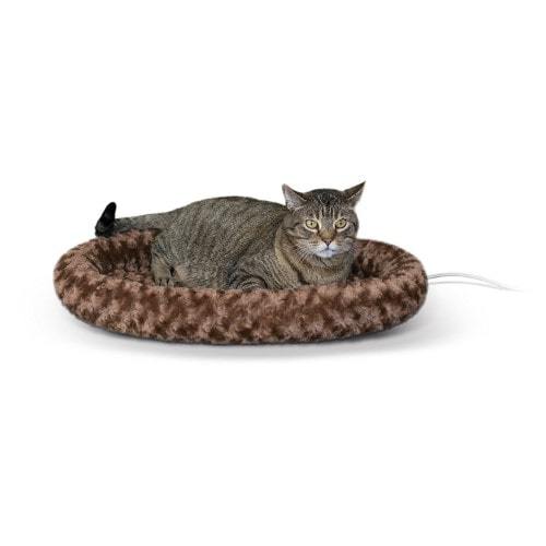 weight activated heated cat bed