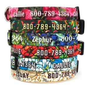 Buttonsmith Dog Collar - Fadeproof Permanently Bonded Printing