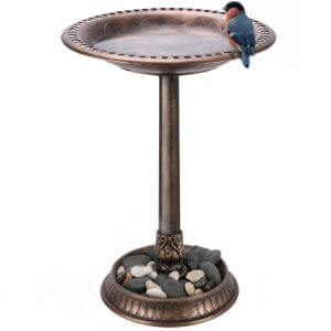 VIVOSUN 2-in-1 Outdoor Garden Bird Bath