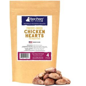 Raw Paws Pet Freeze Dried Chicken Hearts