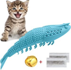 interactive cat toothbrush